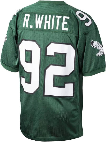 Men's  Reggie White Green Philadelphia Eagles Authentic Throwback Retired Player Jersey