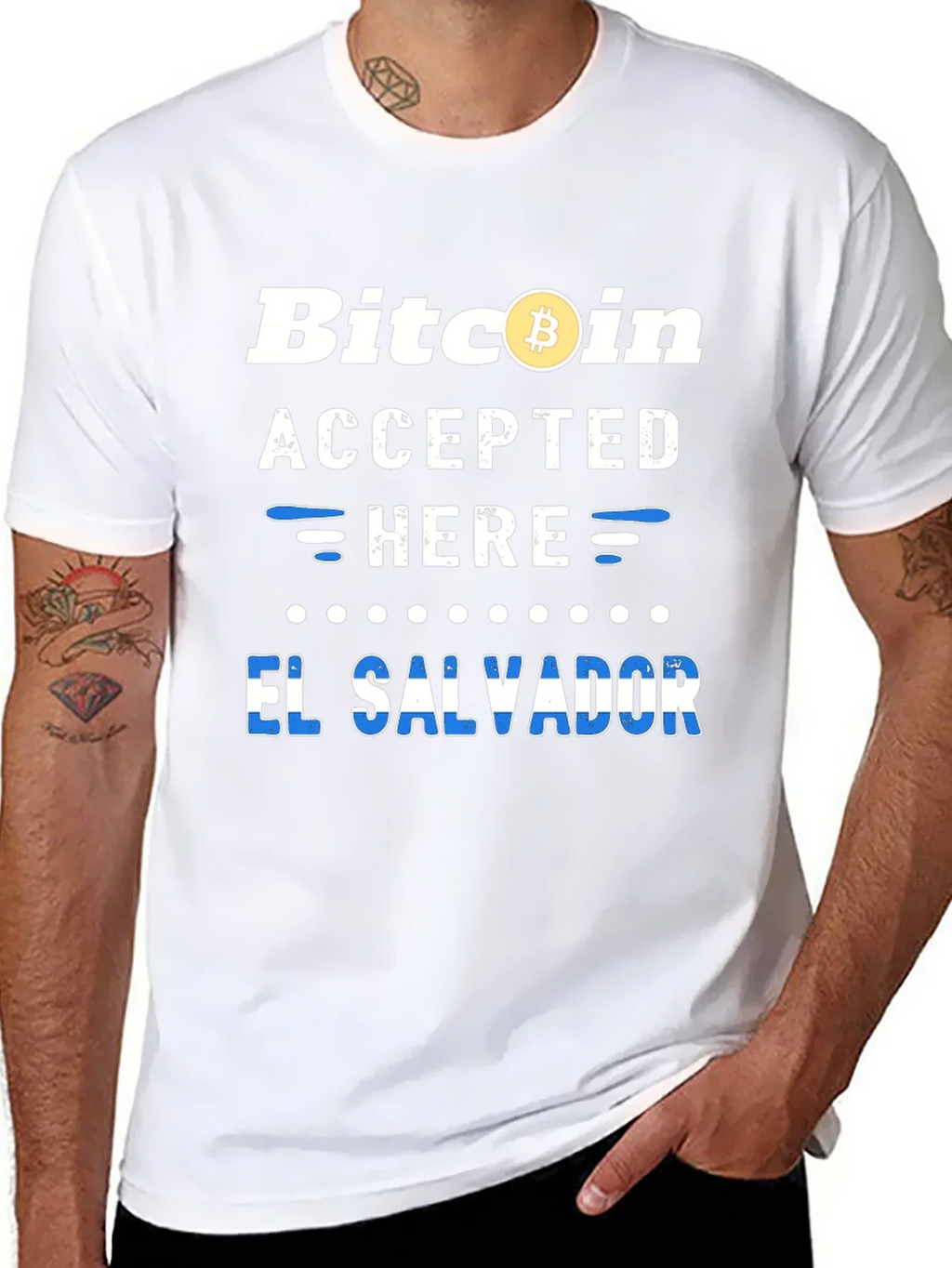 Bitcoin Accepted Here El Salvador T-Shirt