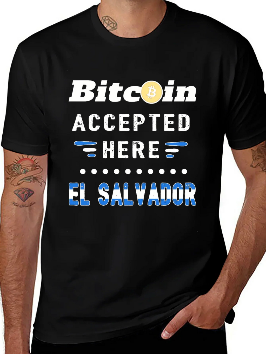 Bitcoin Accepted Here El Salvador T-Shirt