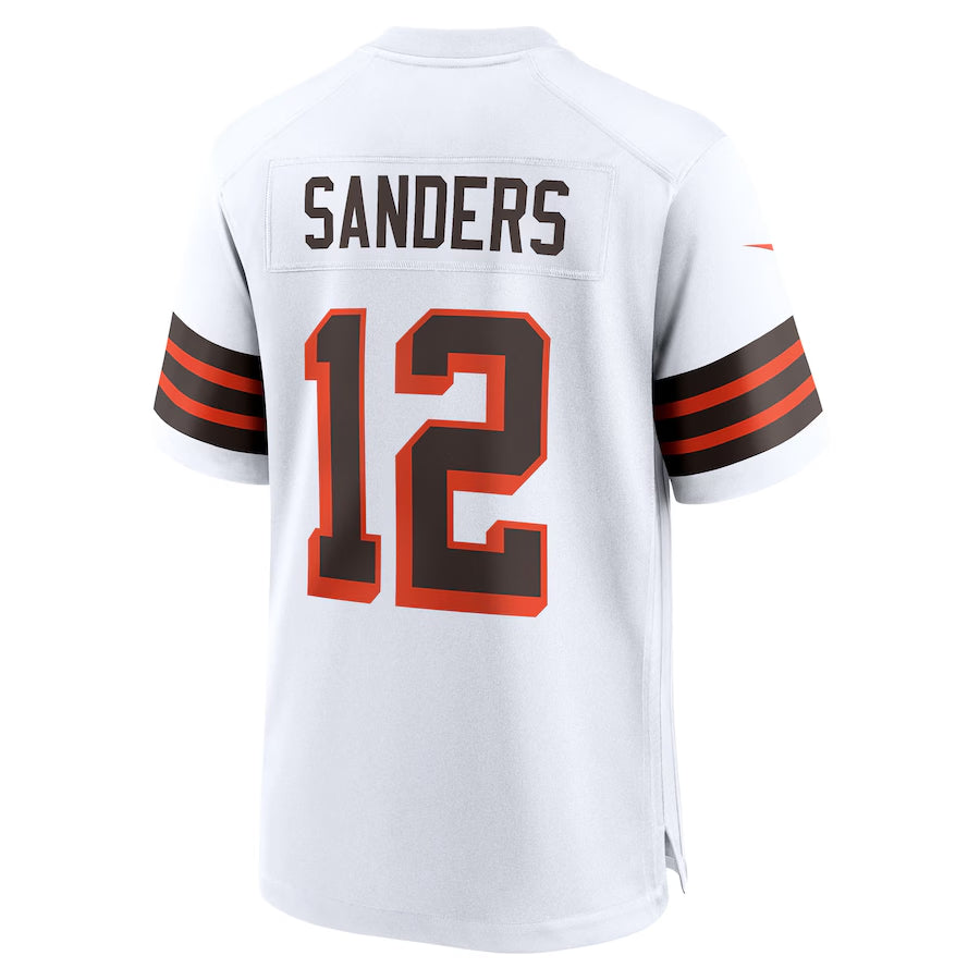 Men's Cleveland Browns Shedeur Sanders  White 2025  Draft 2nd Alternate Game Jersey