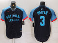 Men's National League Bryce Harper #3 Navy 2024  All-Star Game Limited Player Jersey1