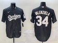 Men's Los Angeles Dodgers Fernando Valenzuela #34 Black Alternate Limited Player Jersey