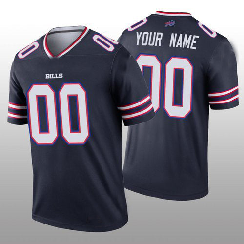 Custom1 Buffalo Bills Navy Inverted Legend Jersey1 Stitched Jersey1 Football Jerseys