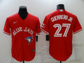 Men's Toronto Blue Jays Vladimir Guerrero Jr. #27 Red Replica Baseball Jersey1