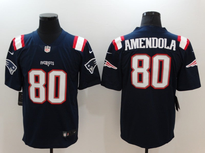 Men's New England Patriots Danny Amendola #80 Navy Game Player Jersey1