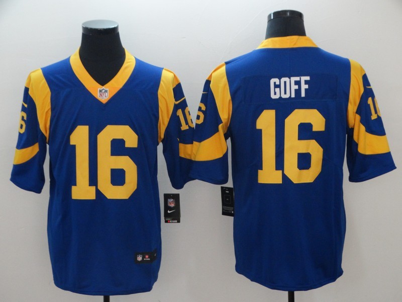 Men's Los Angeles Rams Jared Goff #16 Blue Game Jersey1