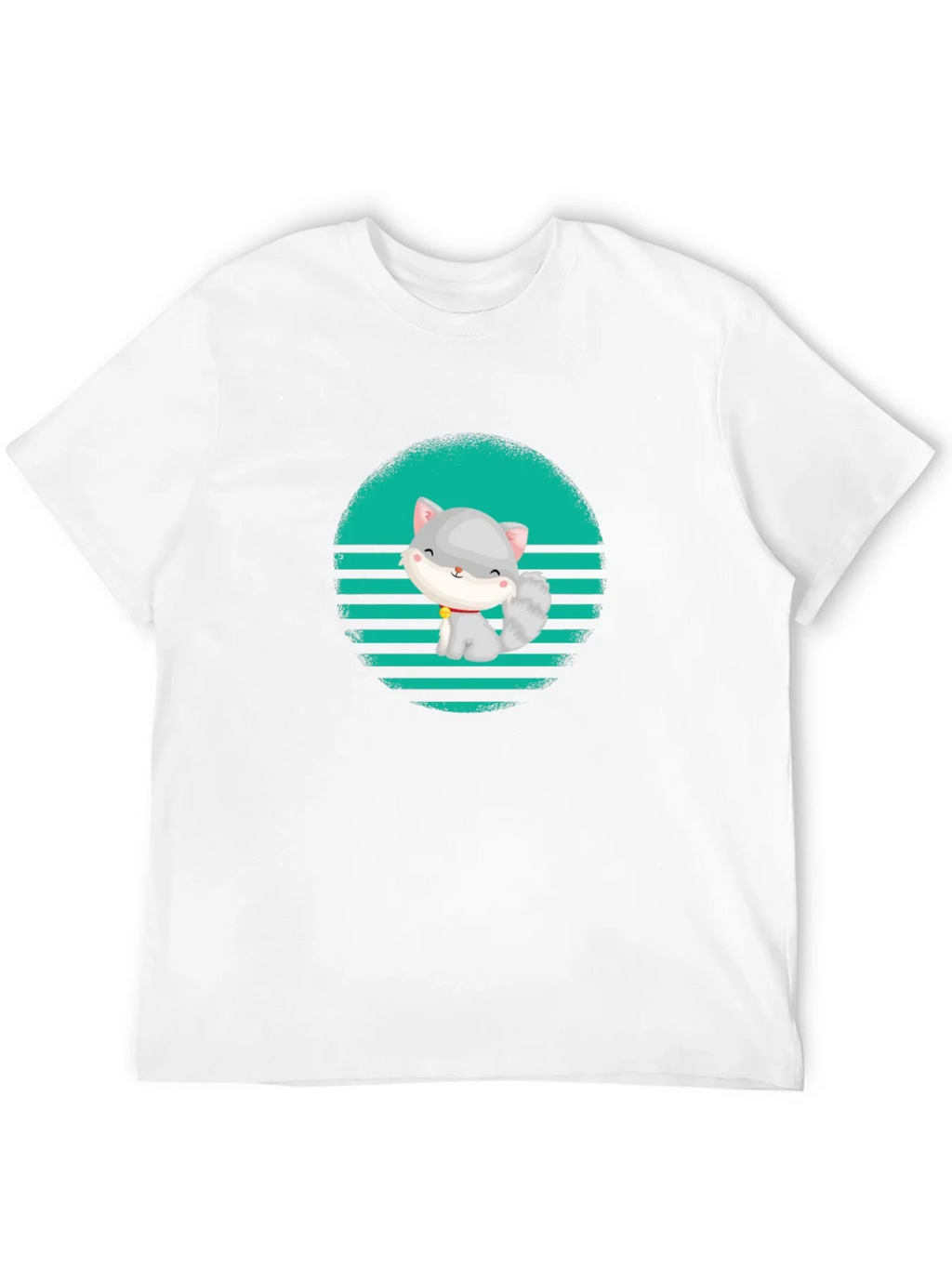 Cute Cat Graphic T-Shirt - Stylish Mens Tee
