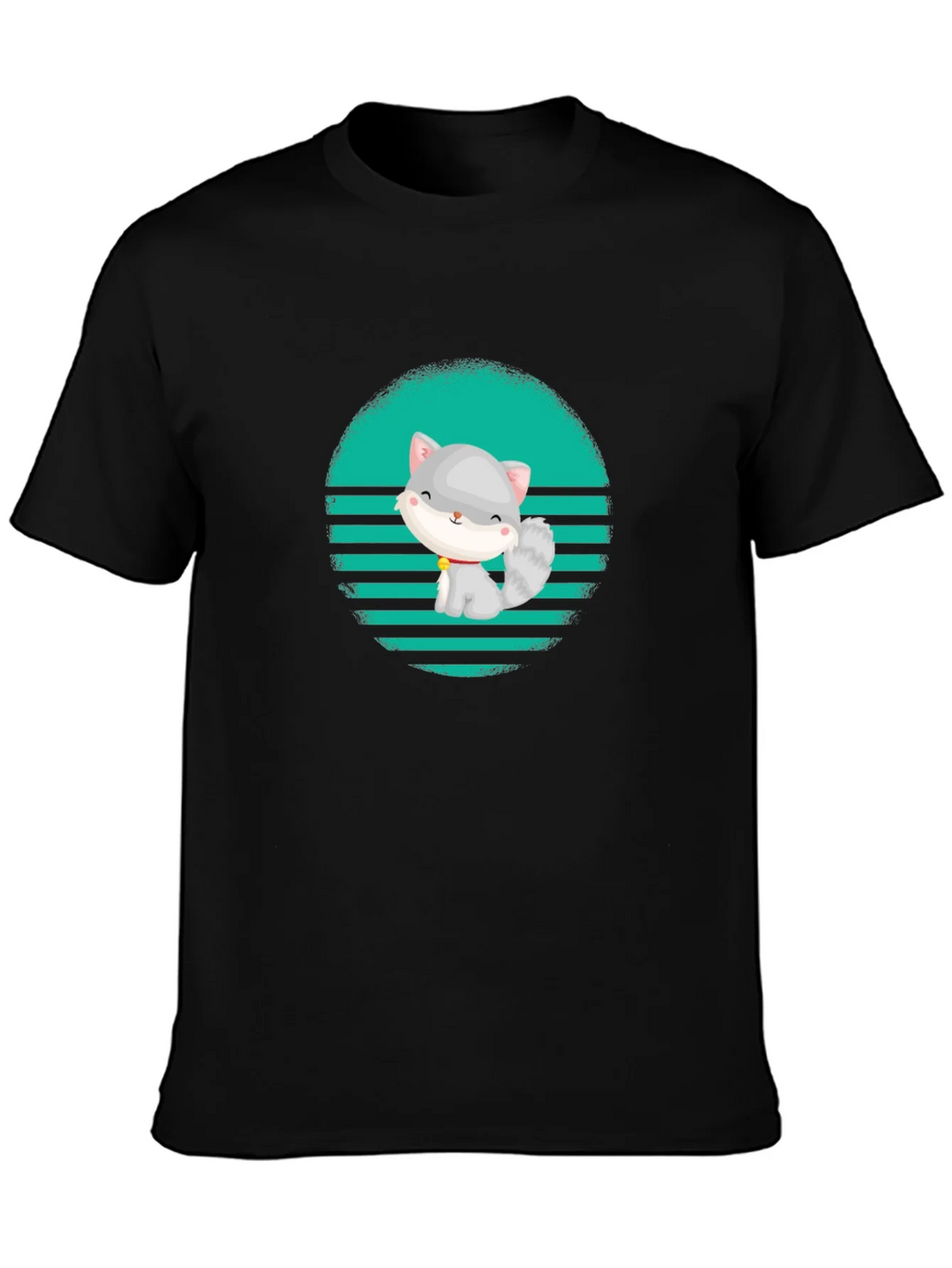 Cute Cat Graphic T-Shirt - Stylish Mens Tee