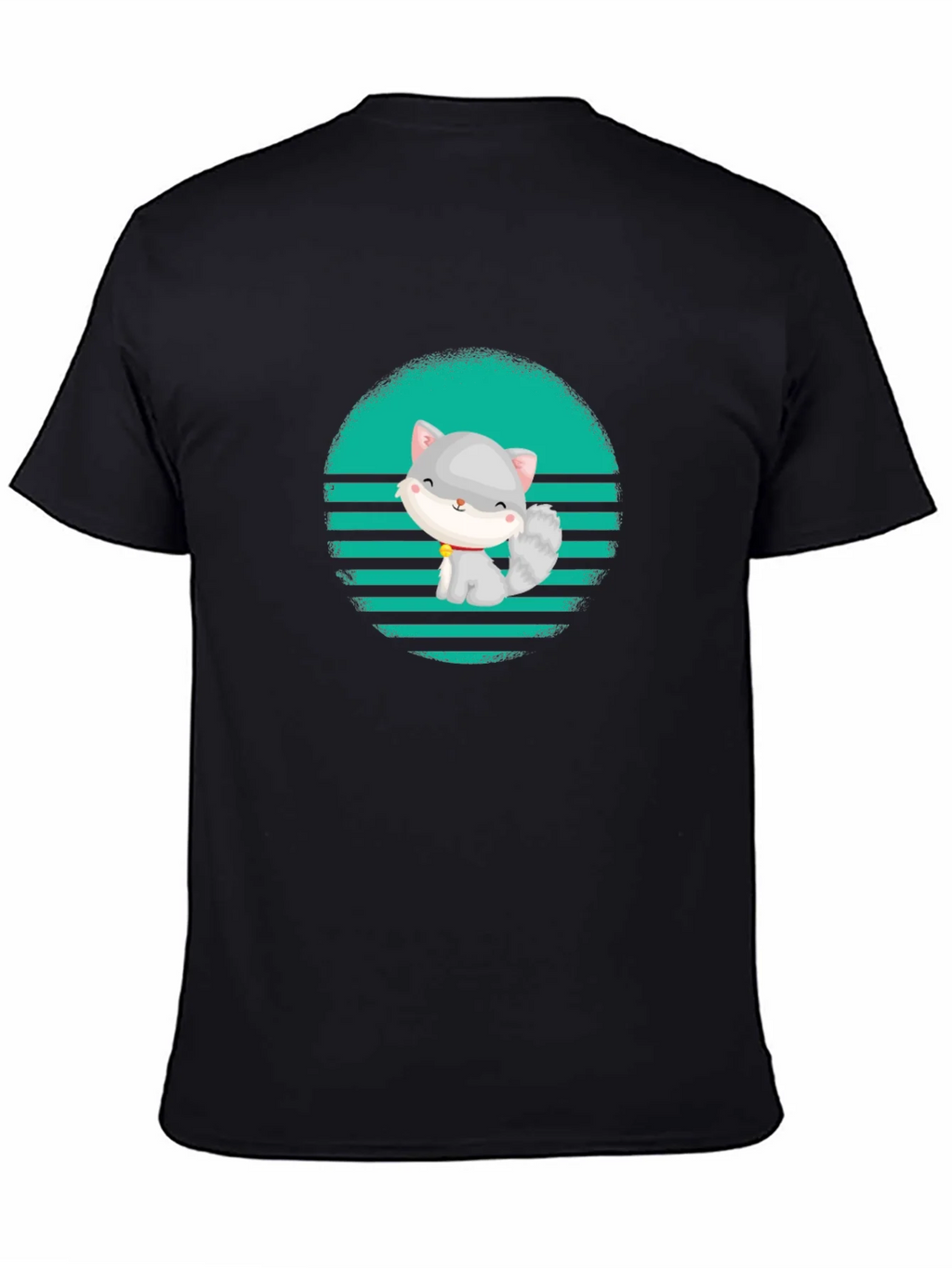 Cute Cat Graphic T-Shirt - Stylish Mens Tee