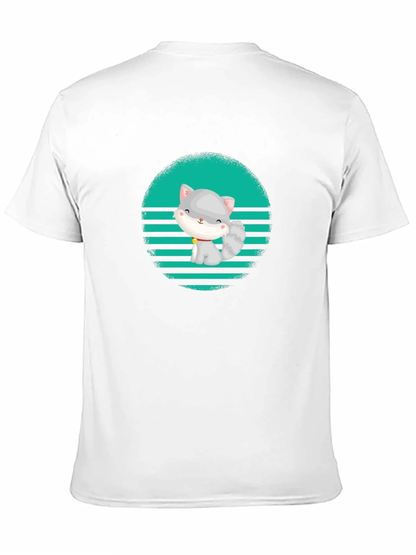 Cute Cat Graphic T-Shirt - Stylish Mens Tee