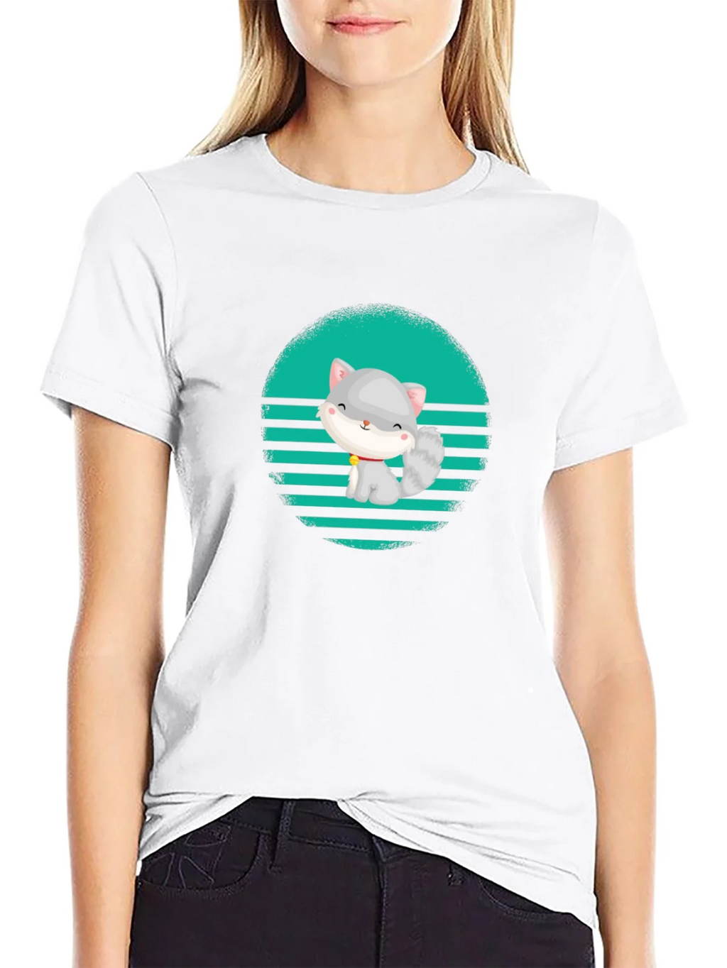 Cute Cat Graphic T-Shirt - Stylish Mens Tee
