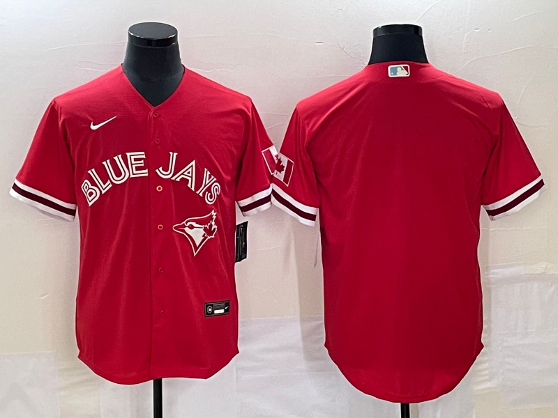 Men's Toronto Blue Jays Red Alternate Replica Team Blank Jersey1