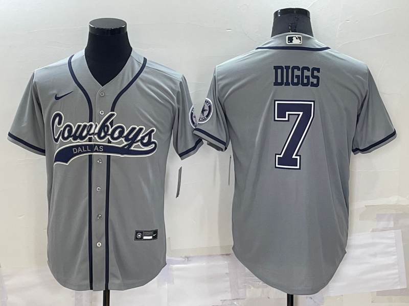 Men's Dallas Cowboys Trevon Diggs #7 Gray Player Jersey1 Joint Edition