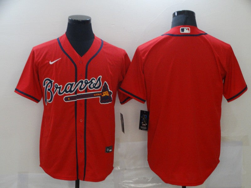 Men's Atlanta Braves Red Replica Blank Jersey1
