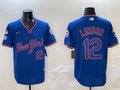 Men's New York Mets Francisco Lindor #12 Royal Replica Player Jersey