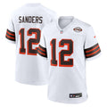 Men's Cleveland Browns Shedeur Sanders  White 2025  Draft 2nd Alternate Game Jersey