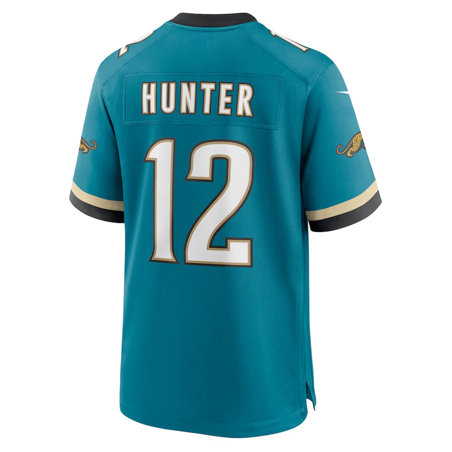 Men's Jacksonville Jaguars Travis Hunter  Teal 2025  Draft First Round Pick 2nd Alternate Game Jersey