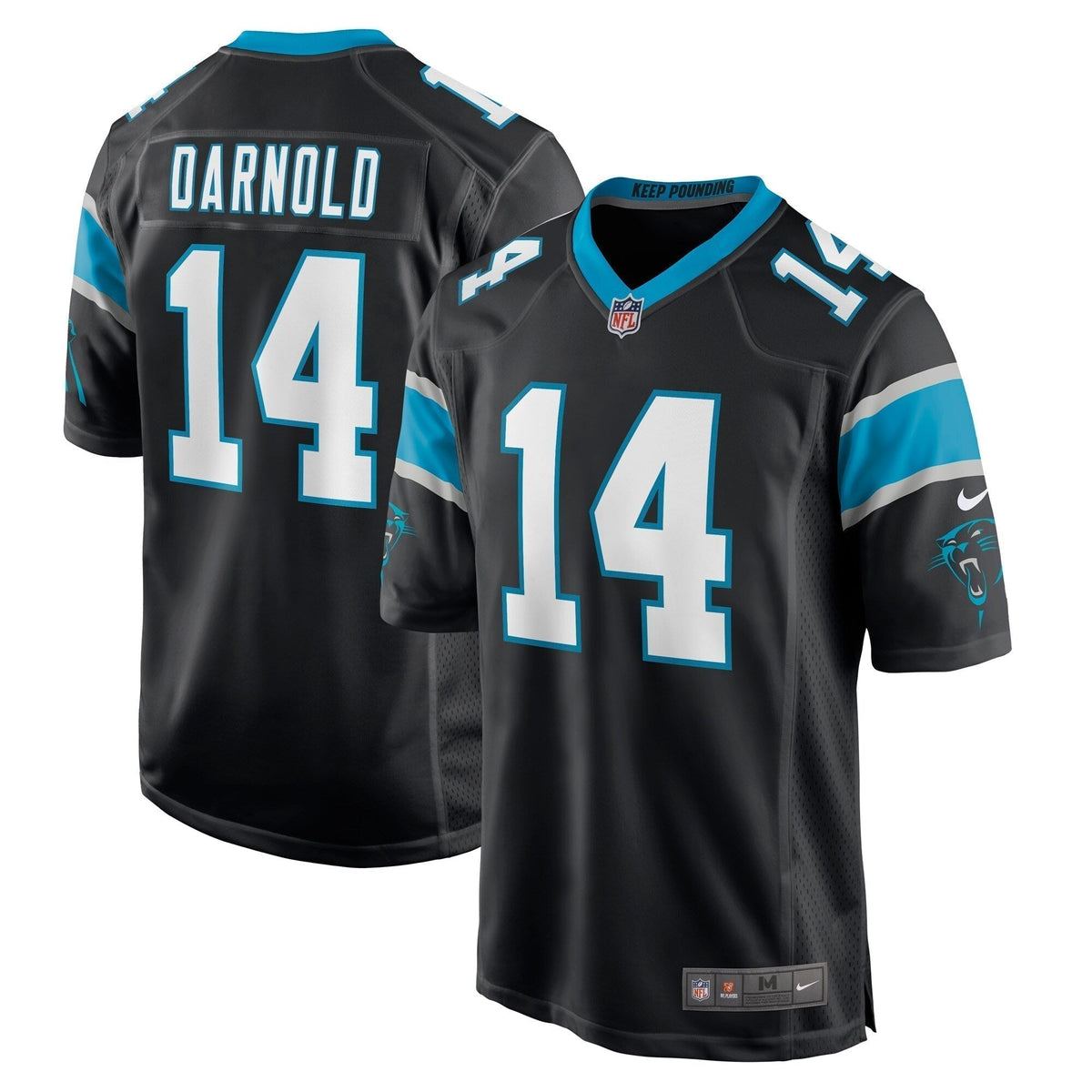 Sam Darnold Carolina Panthers  Game   Jersey - Black