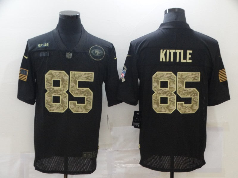 Men's San Francisco 49ers #85 George Kittle Black Alternate Game Player Jersey1