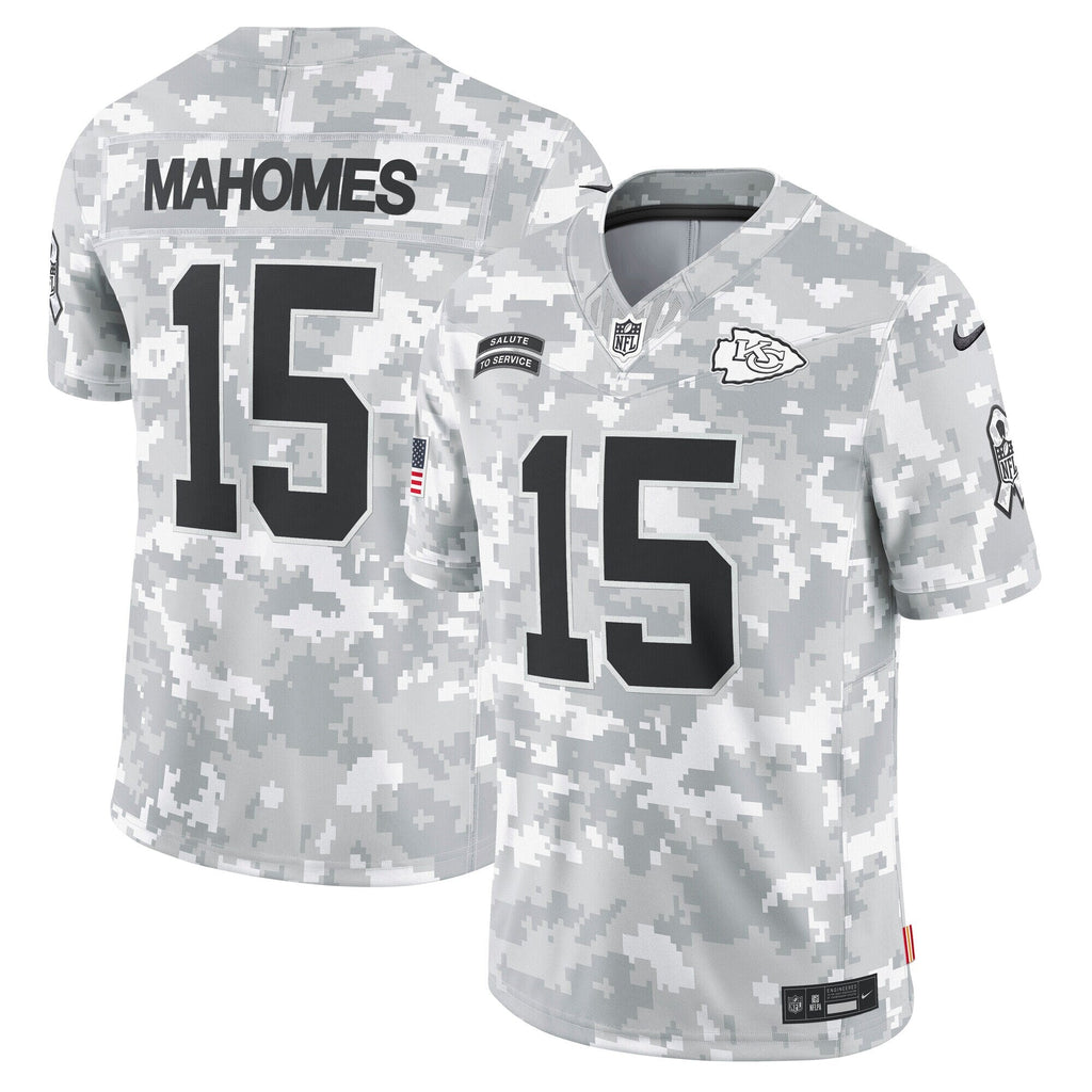 Patrick Mahomes Kansas City Chiefs  2024 Salute to Service Limited Jersey - Arctic Camo