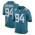Folorunso Fatukasi Jacksonville Jaguars  Game   Jersey - Teal