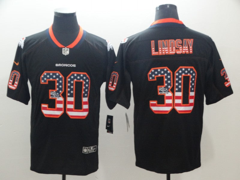 Men's Denver Broncos Phillip Lindsay #30 Black Alternate Game Jersey1