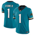 Travis Etienne Jacksonville Jaguars  Prowler Throwback Vapor F.U.S.E. Limited Jersey - Teal