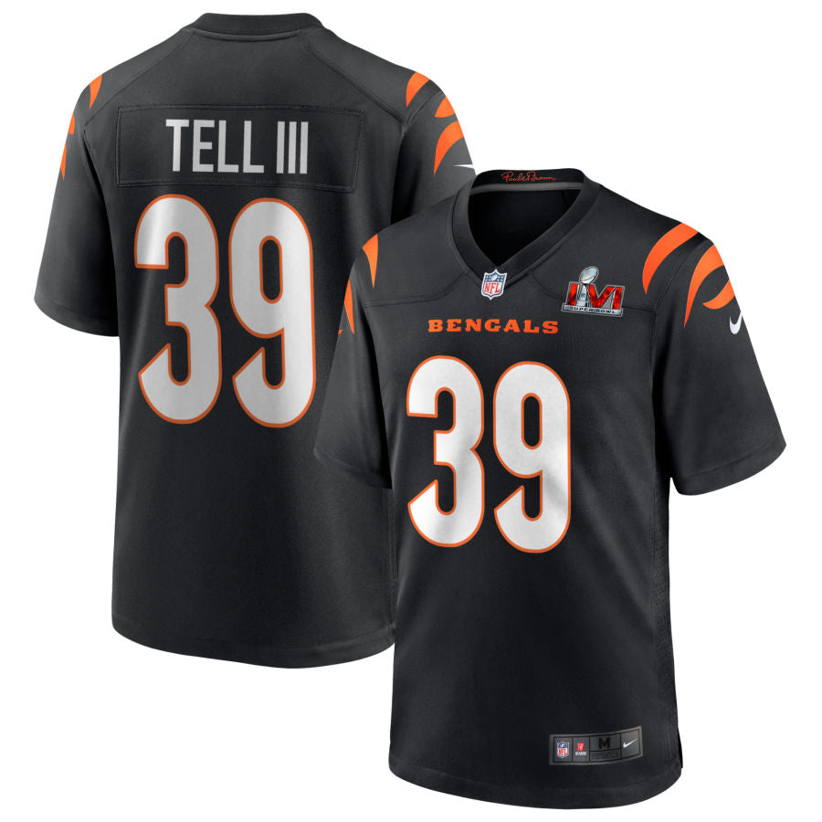 Marvell Tell III Cincinnati Bengals  Super Bowl LVI Game Jersey - Black