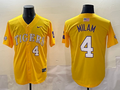 Men's LSU Tigers Steven Milam #4 Yellow Replica Player Jersey