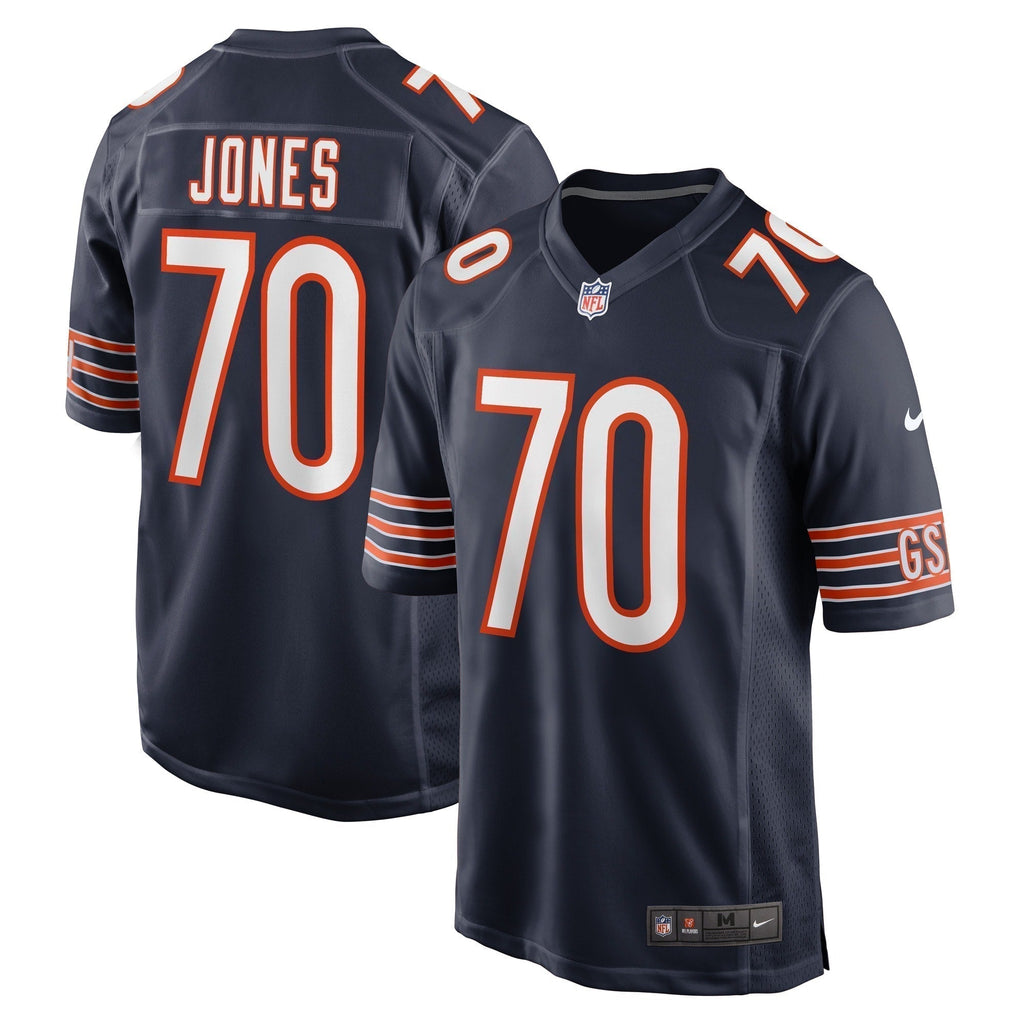 Braxton Jones Chicago Bears  Game   Jersey - Navy