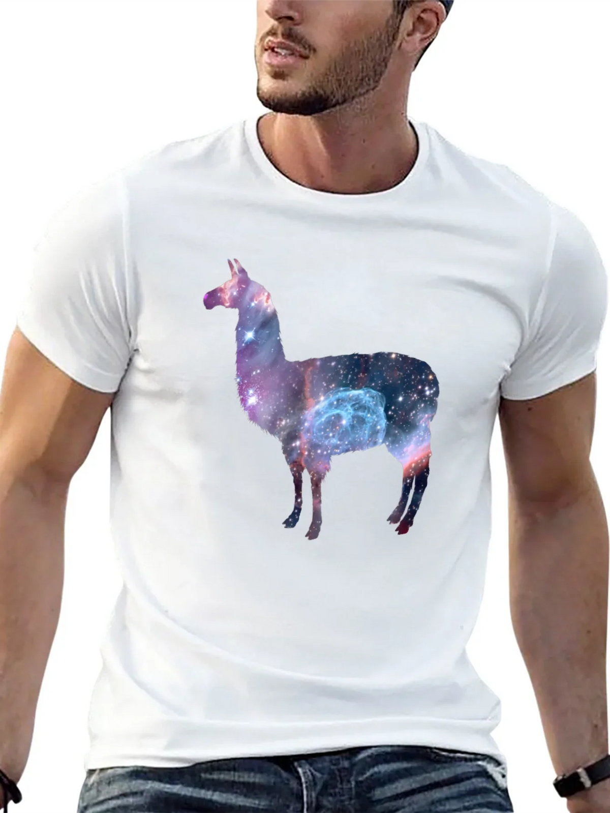 Galaxy Llama Tee - Cosmic Style!