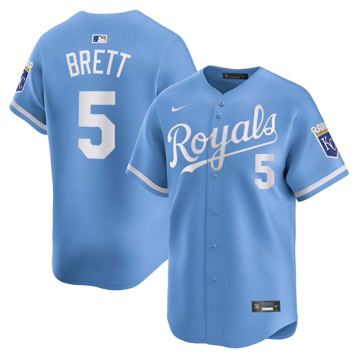 George Brett Kansas City Royals Alternate Jersey - Light Blue