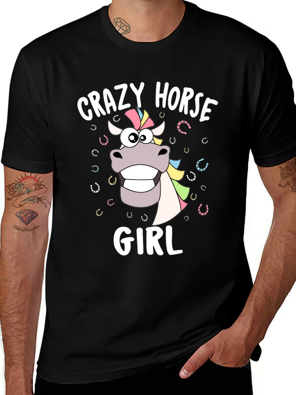 Crazy Horse Girl Graphic T-Shirt