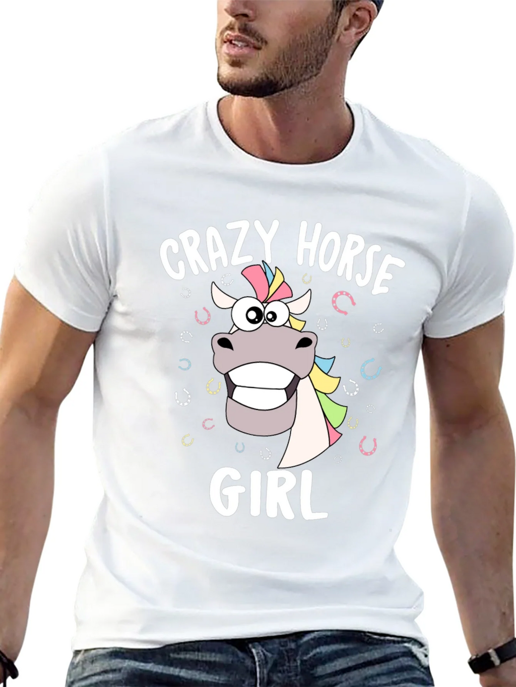 Crazy Horse Girl Graphic T-Shirt