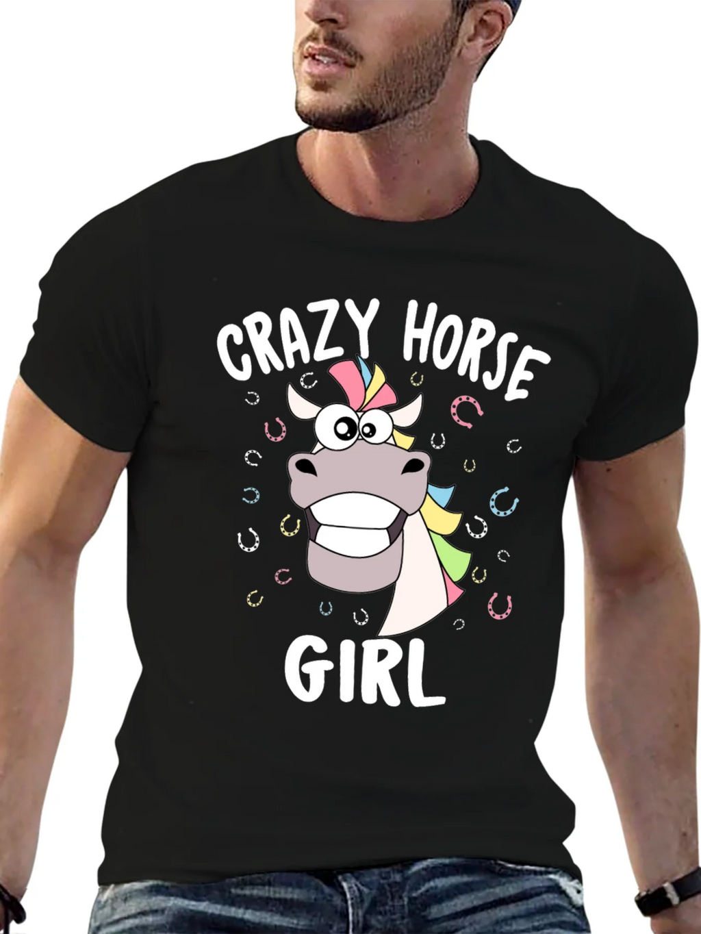 Crazy Horse Girl Graphic T-Shirt