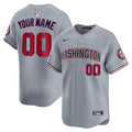 Custom Washington Nationals Road Jersey - Gray