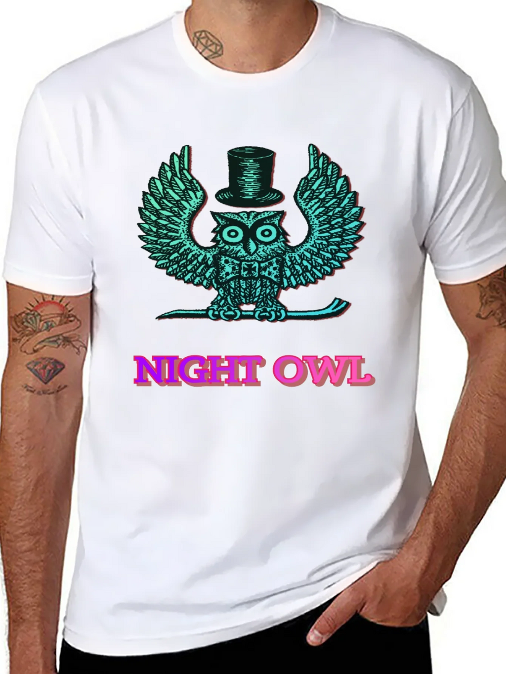 Night Owl Graphic Tee - Cool Mens T-Shirt