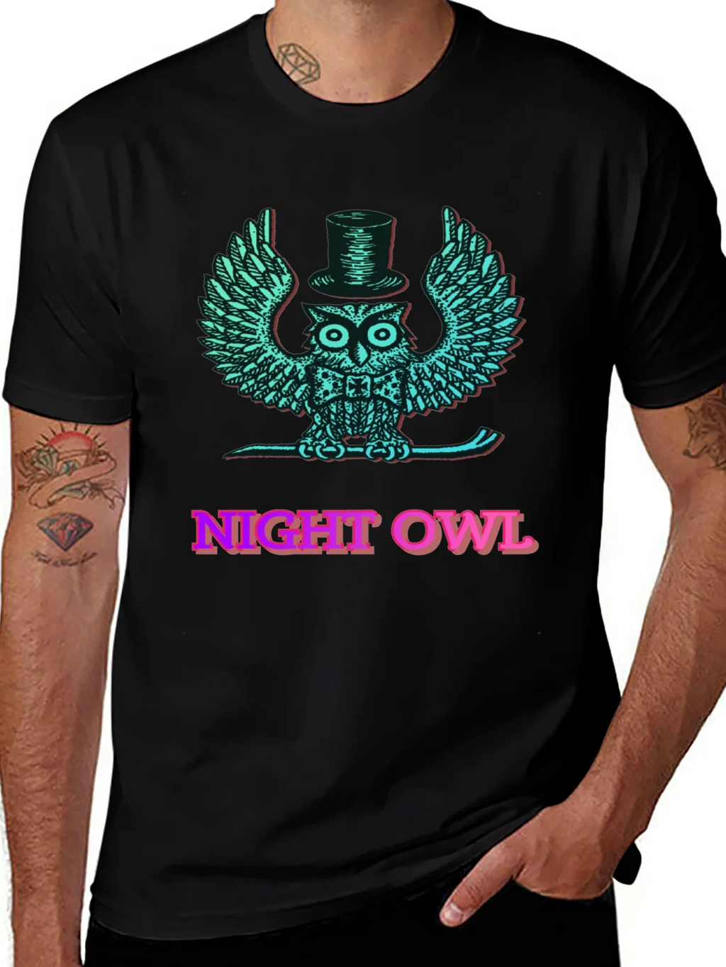 Night Owl Graphic Tee - Cool Mens T-Shirt