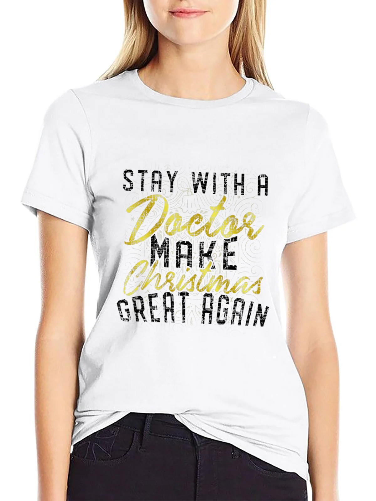 Stay with Doctor Christmas T-Shirt