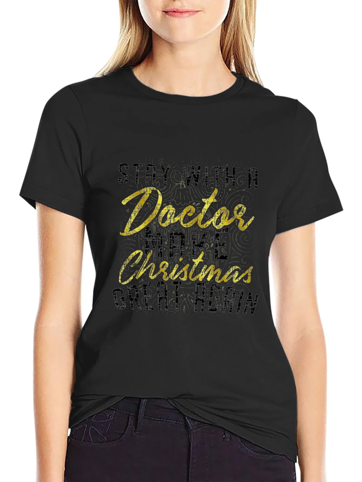 Stay with Doctor Christmas T-Shirt
