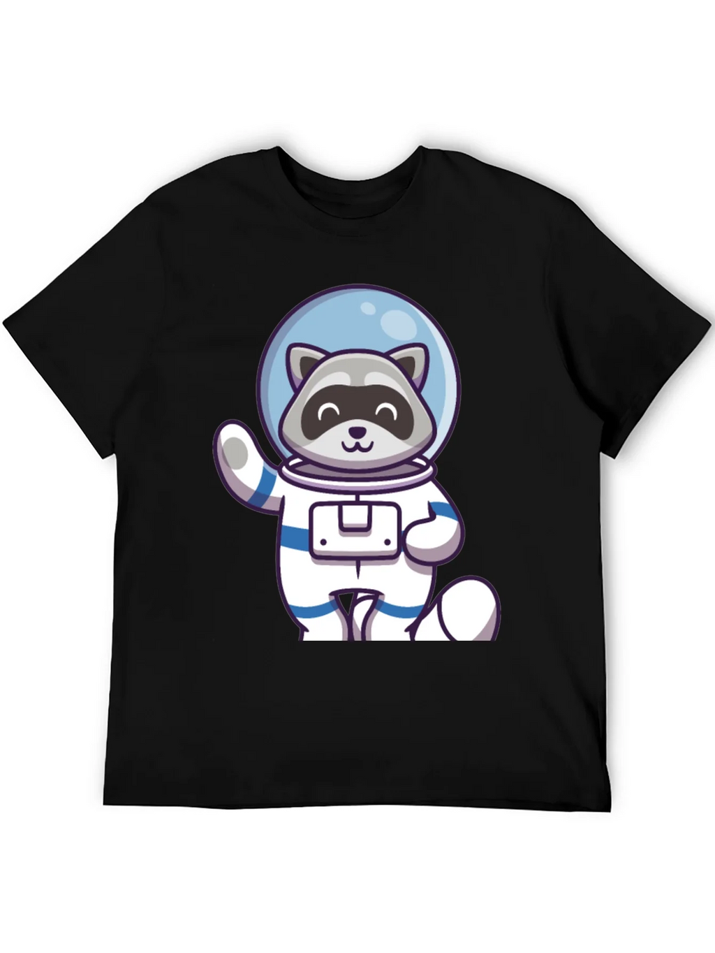 Raccoon Astronaut Graphic Tee - Cool Space Design