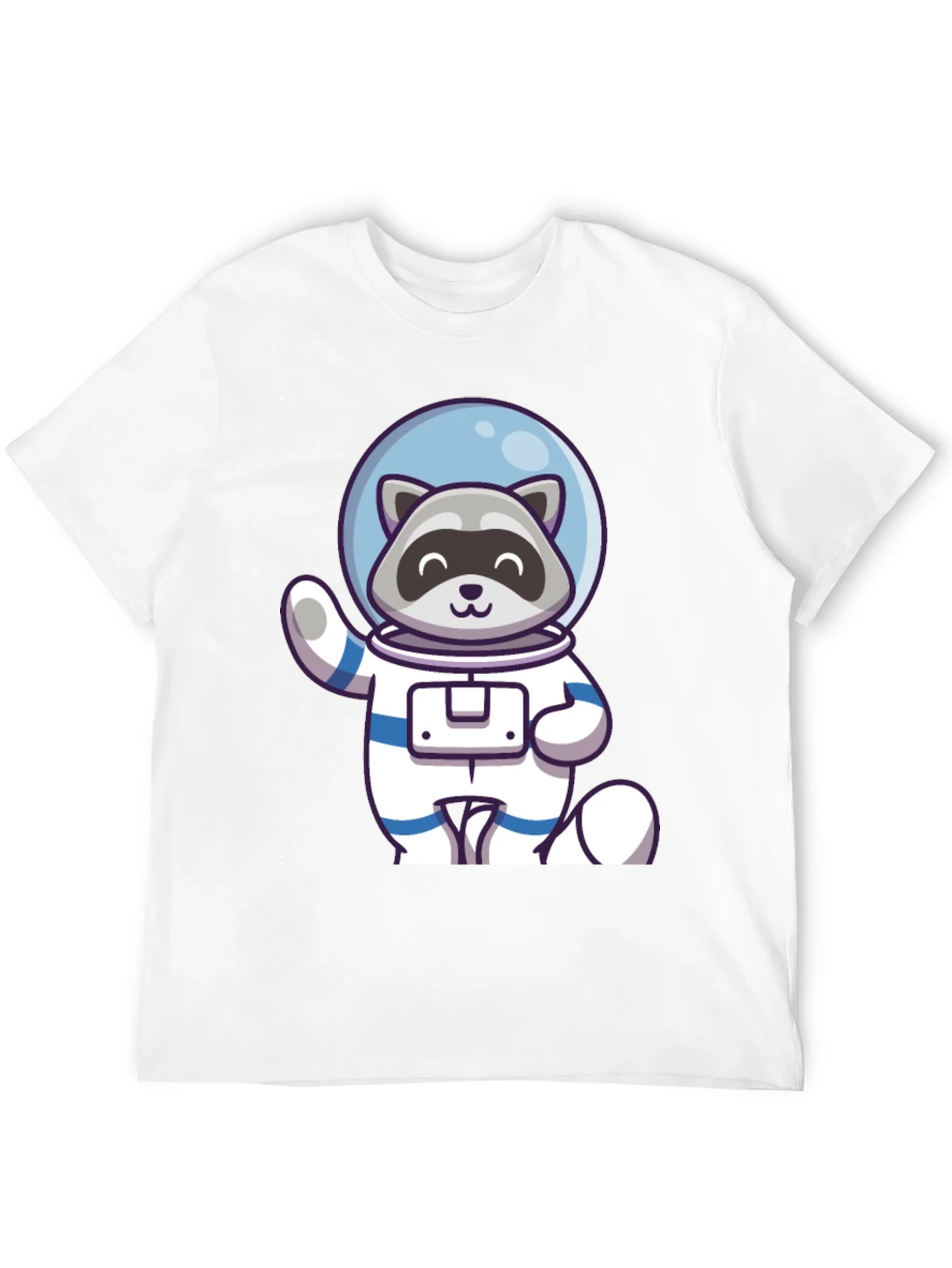 Raccoon Astronaut Graphic Tee - Cool Space Design