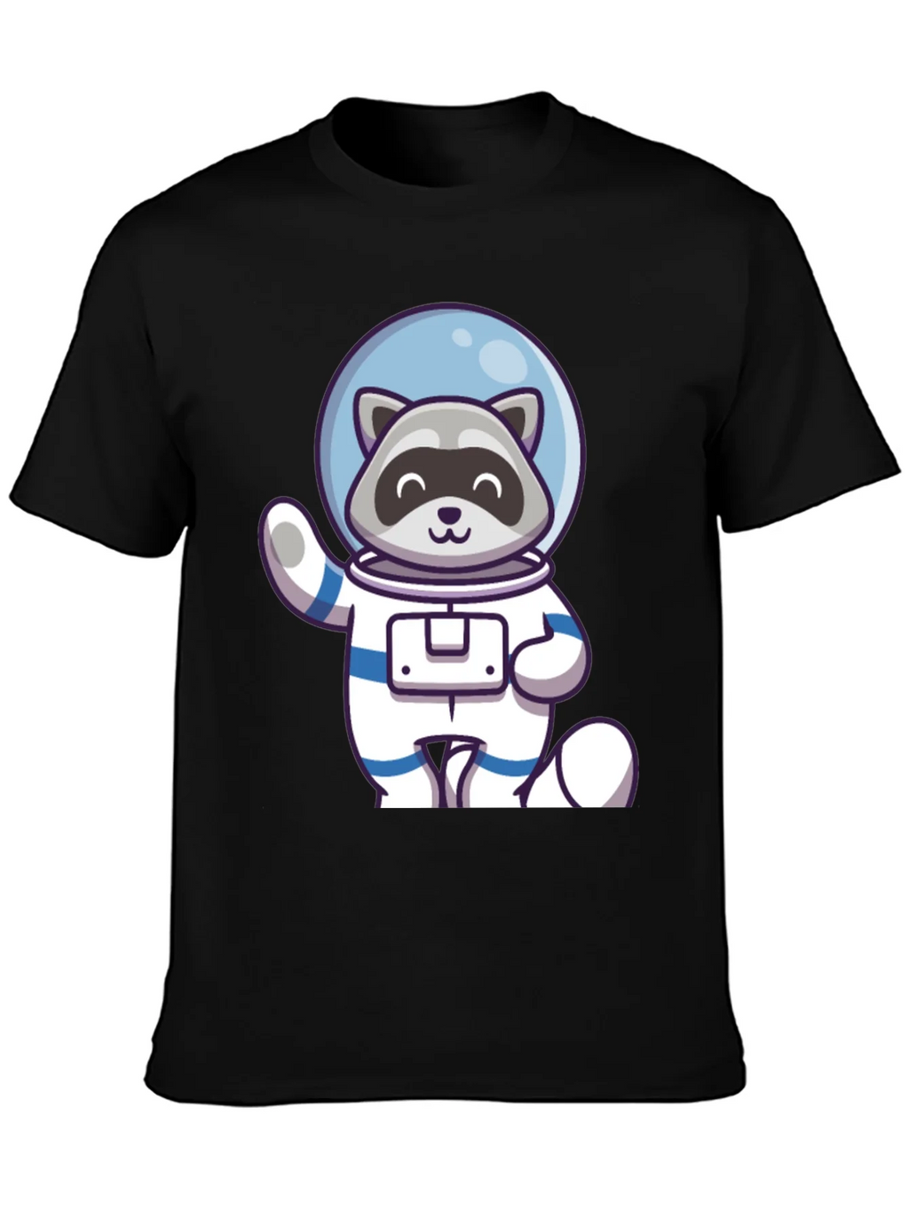 Raccoon Astronaut Graphic Tee - Cool Space Design