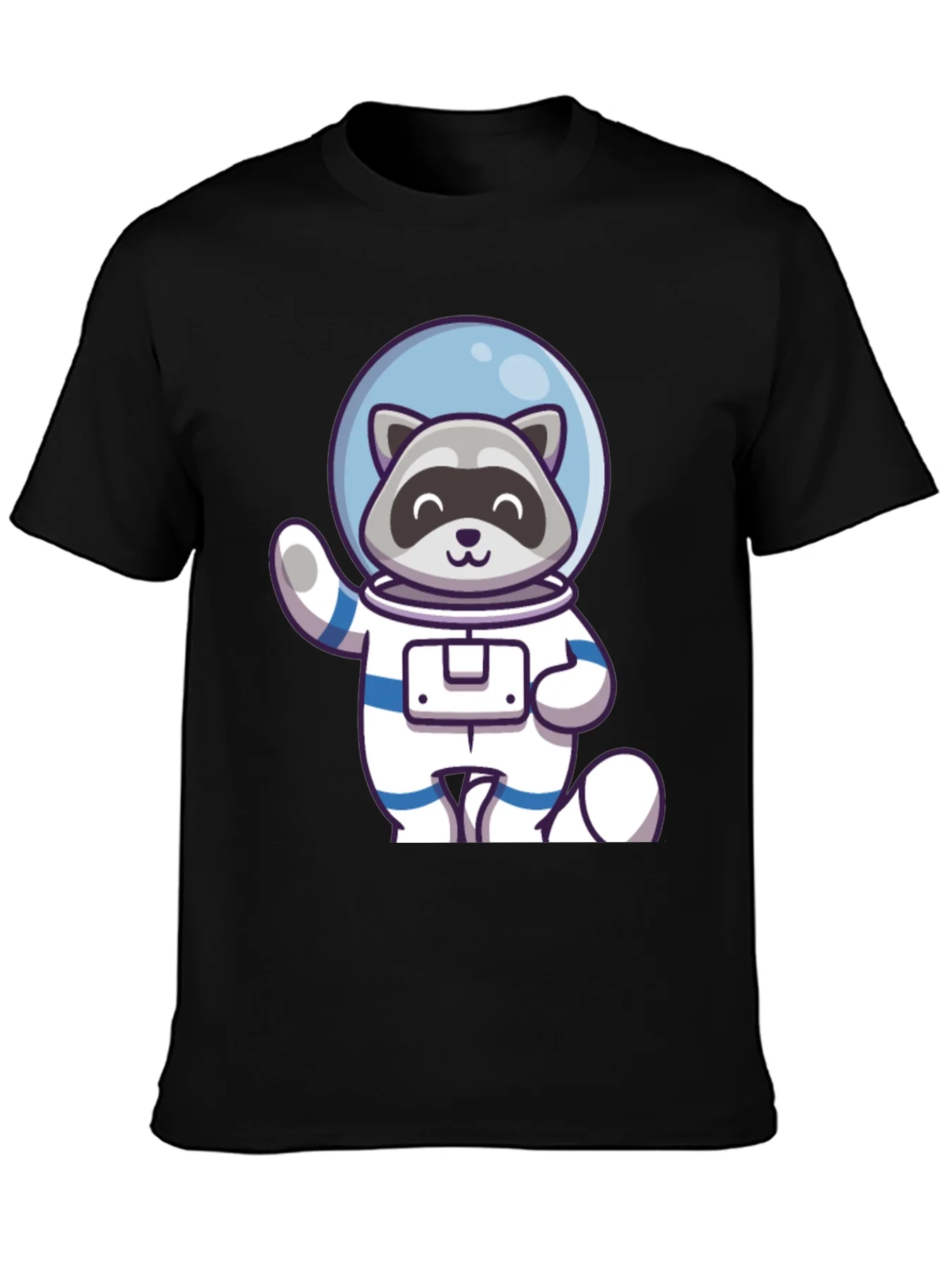 Raccoon Astronaut Graphic Tee - Cool Space Design