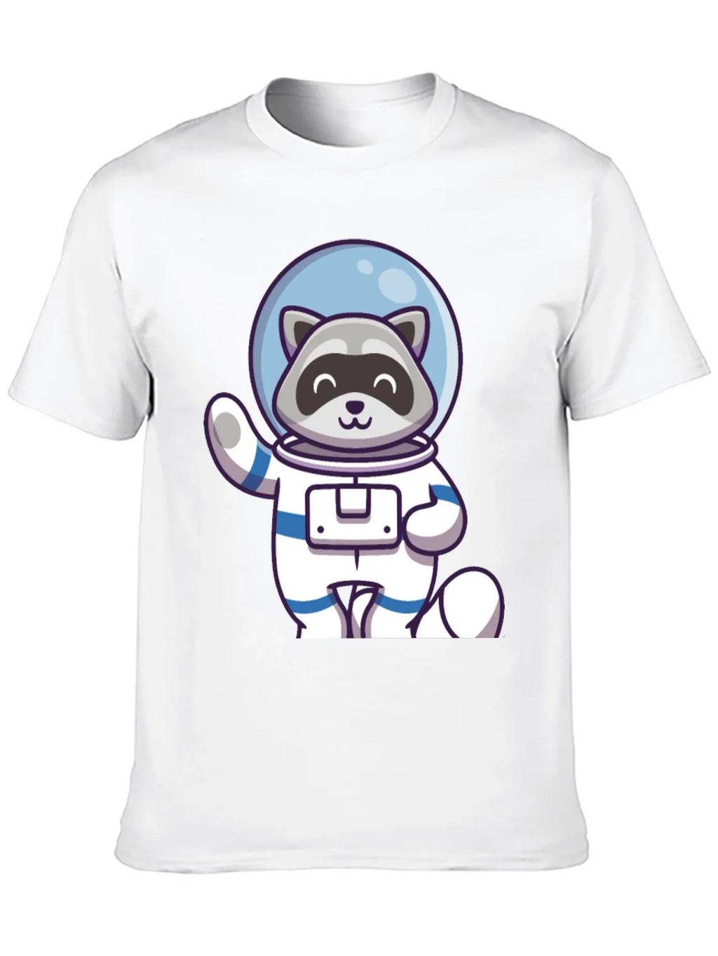 Raccoon Astronaut Graphic Tee - Cool Space Design