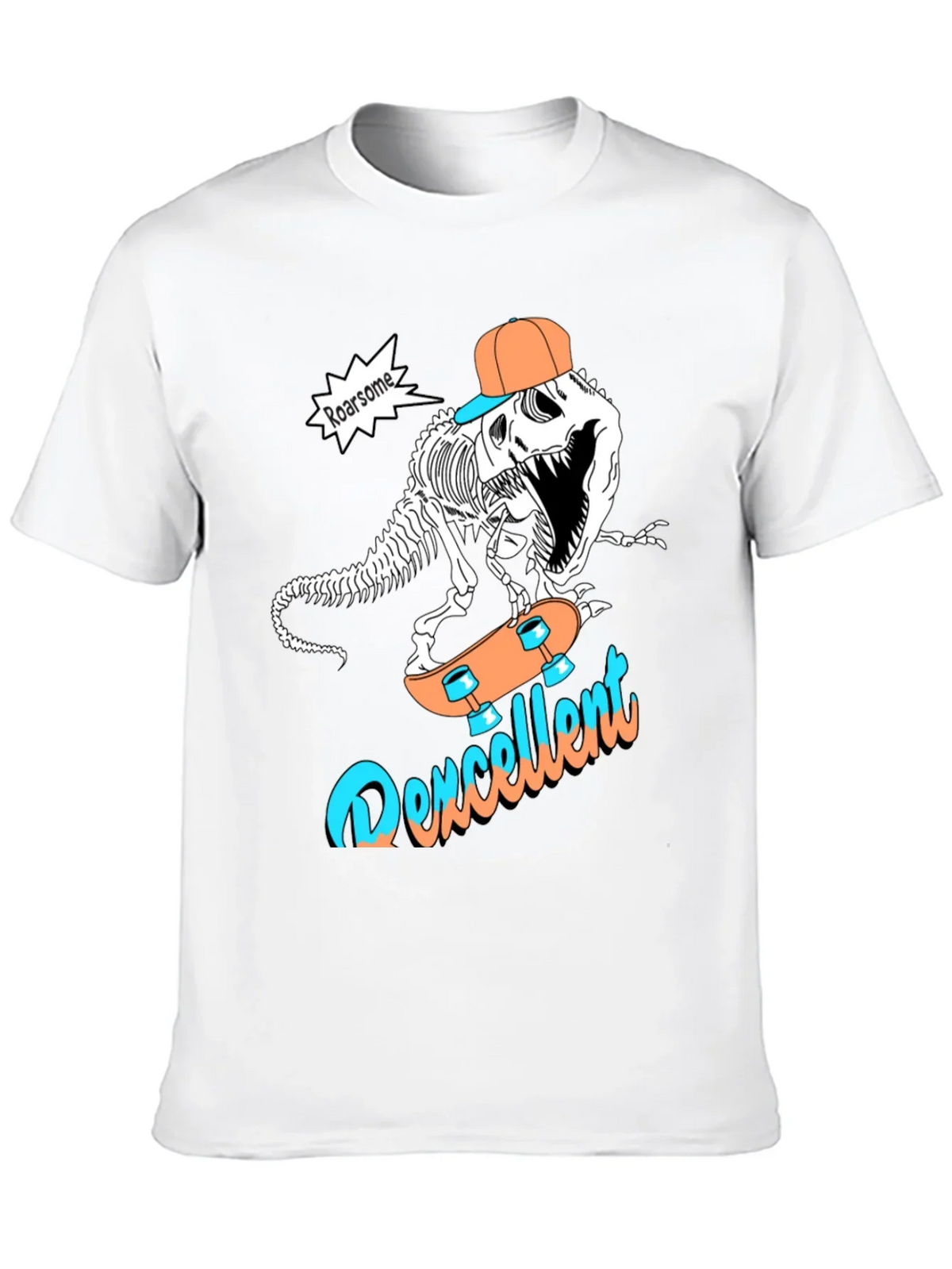 Roarsome Dino Skateboarder Graphic Tee