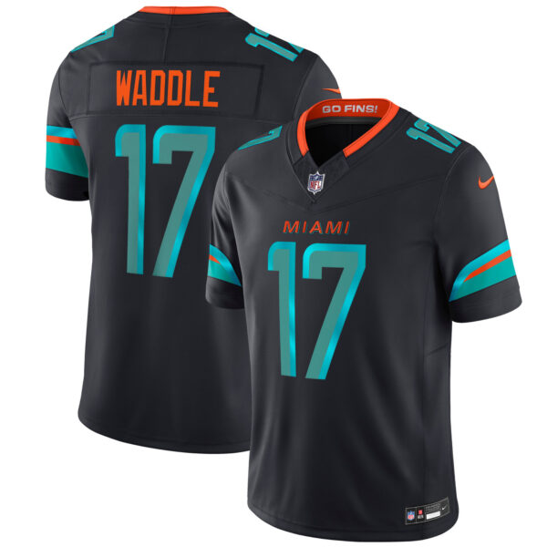 Jaylen Waddle Miami Dolphins 2025 Rivalries Collection Game Jersey - Pitch Blue