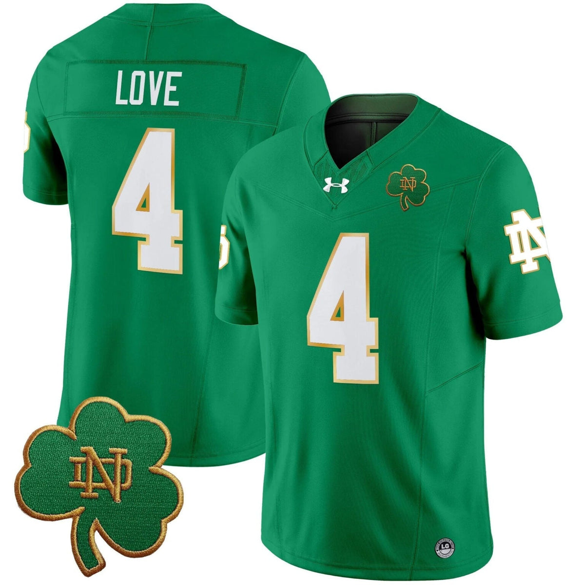 Jeremiyah Love Notre Dame Fighting Irish Jersey - Green