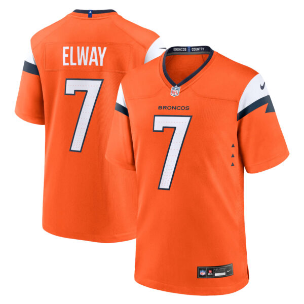 John Elway Denver Broncos Home Jersey - Orange