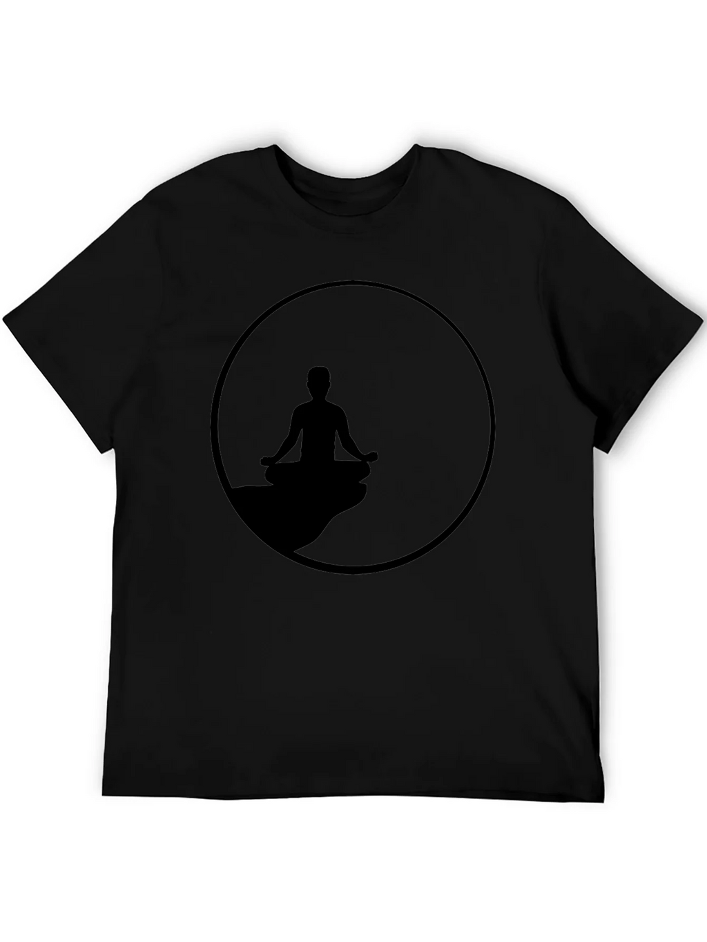 Zen Meditation T-Shirt - Relaxed Fit Black Tee